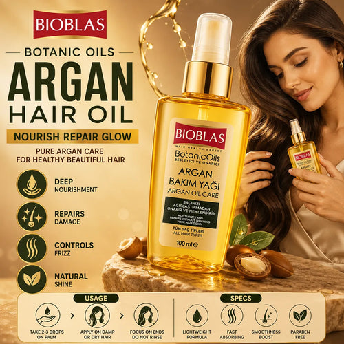 Bioblas Hair Oil 100ml Botanic Oils Argan bottle