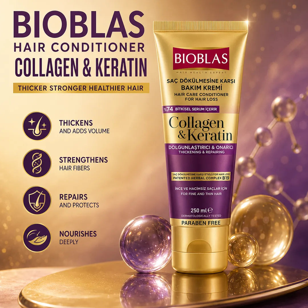 Bioblas Hair Cream 250ml Collagen and Keratin bottle