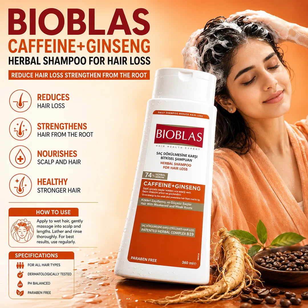 Bioblas Shampoo 360ml Caffeine and Ginseng product specifications